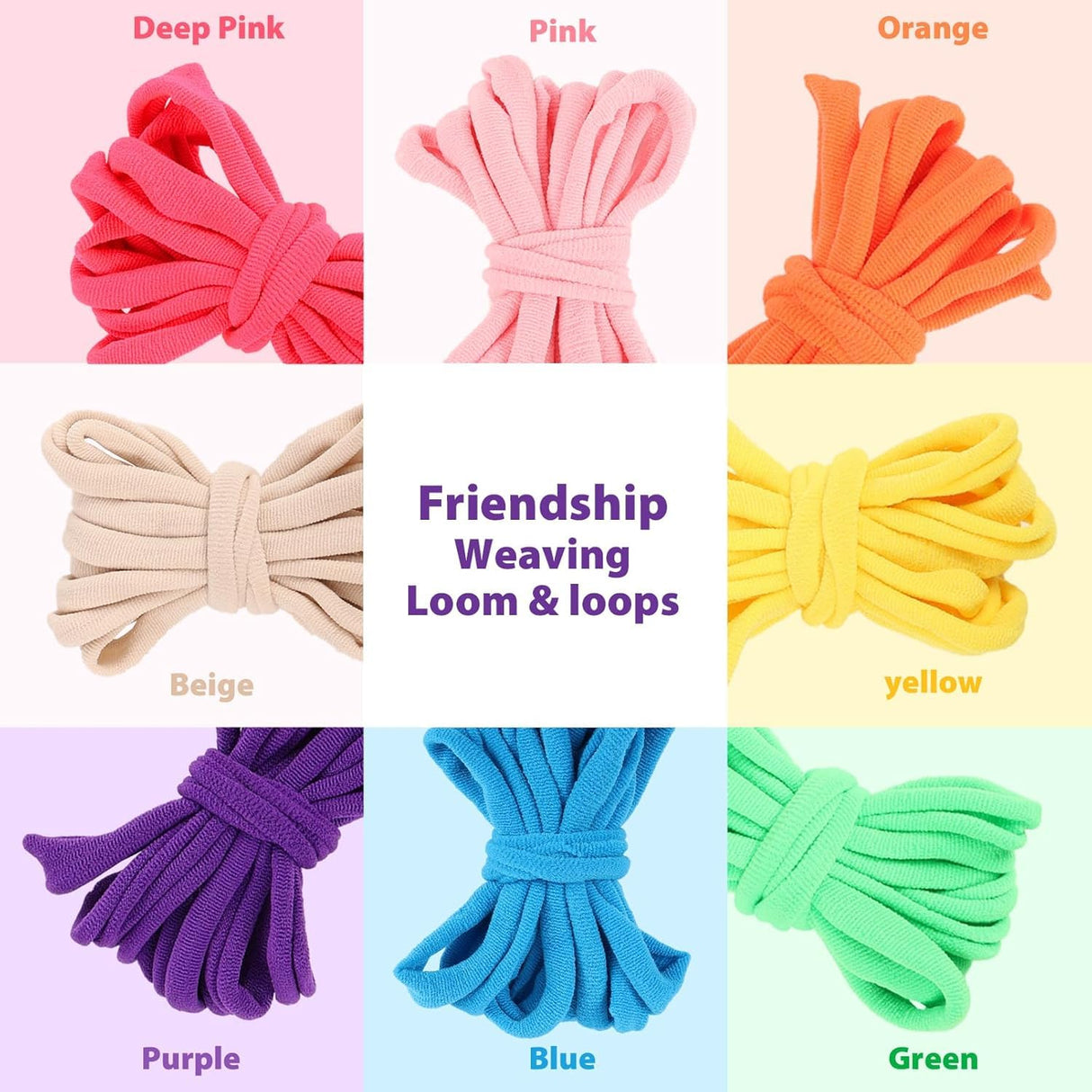 Weaving Loom Kit Toys Crafts - Arts and Crafts for Kids and Adults - Great Birthday Gifts for Girls Ages 6 7 8-12 13 Years Old - Sturdy Frame Potholder Loom Making Kits Portable Box and Craft Loops DDAI