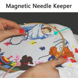 4 pcs Magnetic Needle Minders Silicone Fabric Clips, Macron Color Magnetic Needle Keeper Needle Nanny for Cross Stitch Embroidery Needlework Accessories Cross-Stitch Gift WoodArtSupply