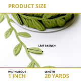 Leaf Ribbon 20 Yard Fabric Ribbons Roll Green Leaf Tape 1" Width Artificial Olive Trim Tape for Gift Wrapping Craft DIY Killer's Instinct Outdoors