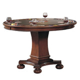 Sunset Trading Bellagio Dining/Game Table, Reversible Poker Top with Cup Holders, Walnut Sunset Trading