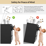 Modern 6 Drawer Dresser for Bedroom, 59'' Black Dresser, Wood Dresser with Handless Design, Thickened Back Panel, Stable & Sturdy Base, Double Drawer Long Dresser, Wide Chest of Drawers for Bedroom Angel Sar