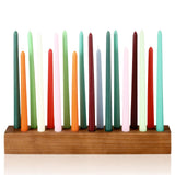 Mumufy Wood Taper Candle Holders for Table Centerpiece Giant Wooden Birthday Party Candlestick Farmhouse Candle Holders Decorations for Wedding Anniversary Desktop, 18in (Dark Brown) Mumufy