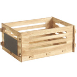 VZODESR Wooden Record Crate Rustic Box for Home Office Storage Cube Record Organizer,Farmhouse Detachable Kitchen Fruits Vegetable Food Craets VZODESR