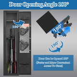2-3 Gun Safe for Rifles and Pistols, No Assembly Required, Gun Safes for Rifle with Password Lock, Gun Cabinet for Home with Removable Shelf，180° Full Access Door, Alarm System & Mute Mode Marcree