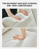 Belffin Fabric L Shaped Sectional Couch with Storage, Small Modular Sectional Corner Sofa with Chaise, Armrest with Cup Holder. Beige Couch. Belffin