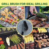 Generic Stainless Steel Grill Brush with Scraper – Ultra Durable, Safe Triple Woven Wire Bristles, Ergonomic Handle for Ideal Grilling Generic