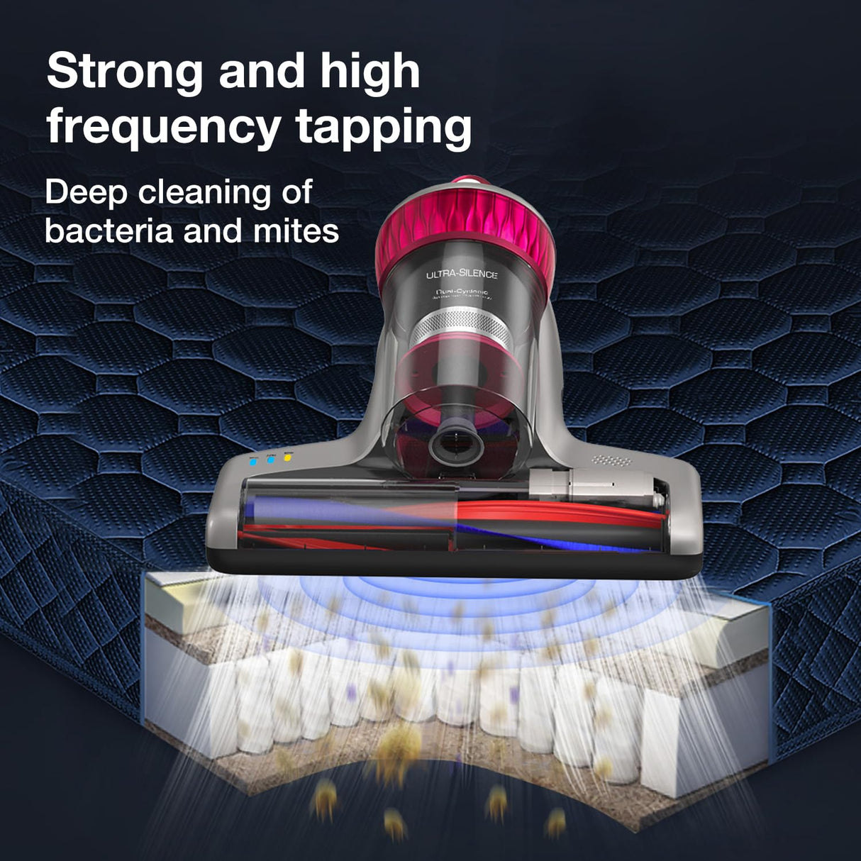 Jimmy WB73 Mattress Vacuum Cleaner, Pet Hair Vacuum, Bed Vacuum with UV & Ultrasonic, Strong Suction, Dust Recognition and Anti-allergen (WB73, Corded) Jimmy