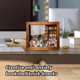 Anxiety Relief Shake Bookshelf – Charming Wooden Miniature Bookcase for Stress-Free Organisation SinSed