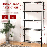 Sakugi Storage Racks - 2 Pack, 5-Tier Freestanding Steel Shelving Units with Reinforced Frame, Adjustable Garage Organization Shelves for Warehouse, Basement, Workshop, 33.5" x 12.6" x 72", Black Sakugi