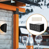 6 PCS Pergola Brackets Kit, Heavy Duty Pergola DIY Brackets Joist Bracket Connector Brace with Screws for 4''x4'' Wood Posts, Beam Support Bracket for Patio, Pergola, Log Cabin, Fence VavoStocks