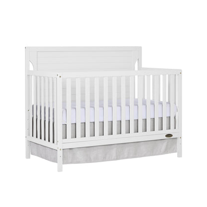 Dream On Me Cape Cod 5-in-1 Convertible Crib in White, Greenguard Gold Certified, 55x30x44.5 Inch (Pack of 1) - WoodArtSupply