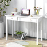 CHARMAID Makeup Vanity Desk - 44 inch White Vanity Desk with Flip Top Mirror, 2 Large Drawers, 9 Storage Compartments, Girls Makeup Dressing Table Writing Desk for Bedroom Home Office CHARMAID