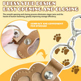 3 Pcs Dog Fur Storage Keychain, Cute Leather Paw Keychain Pet Hair Keepsake Keyring, Unique Memorial Collection Key Chain, Pet Memorial Gifts for Bag Purse Paw Charm Key Holder(Gray,Black,Brown) Treayes
