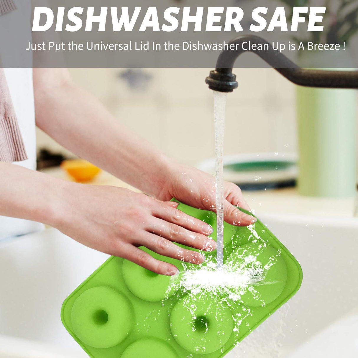 Anaeat 3 Pack Donut Pan Silicone Baking Mold, Just Pop Out! Non-Stick Doughnuts Baking Pans BPA Free for 6 Full-Size Donuts, Muffin, Cake Biscuit Bagels - Oven & Dishwasher Safe (Multicolor) Anaeat