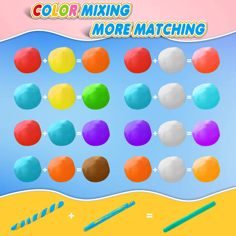 Air Dry Clay 100 Colors, Modeling Clay for Kids, DIY Molding Magic Clay, Gift for Kids YOPINSAND