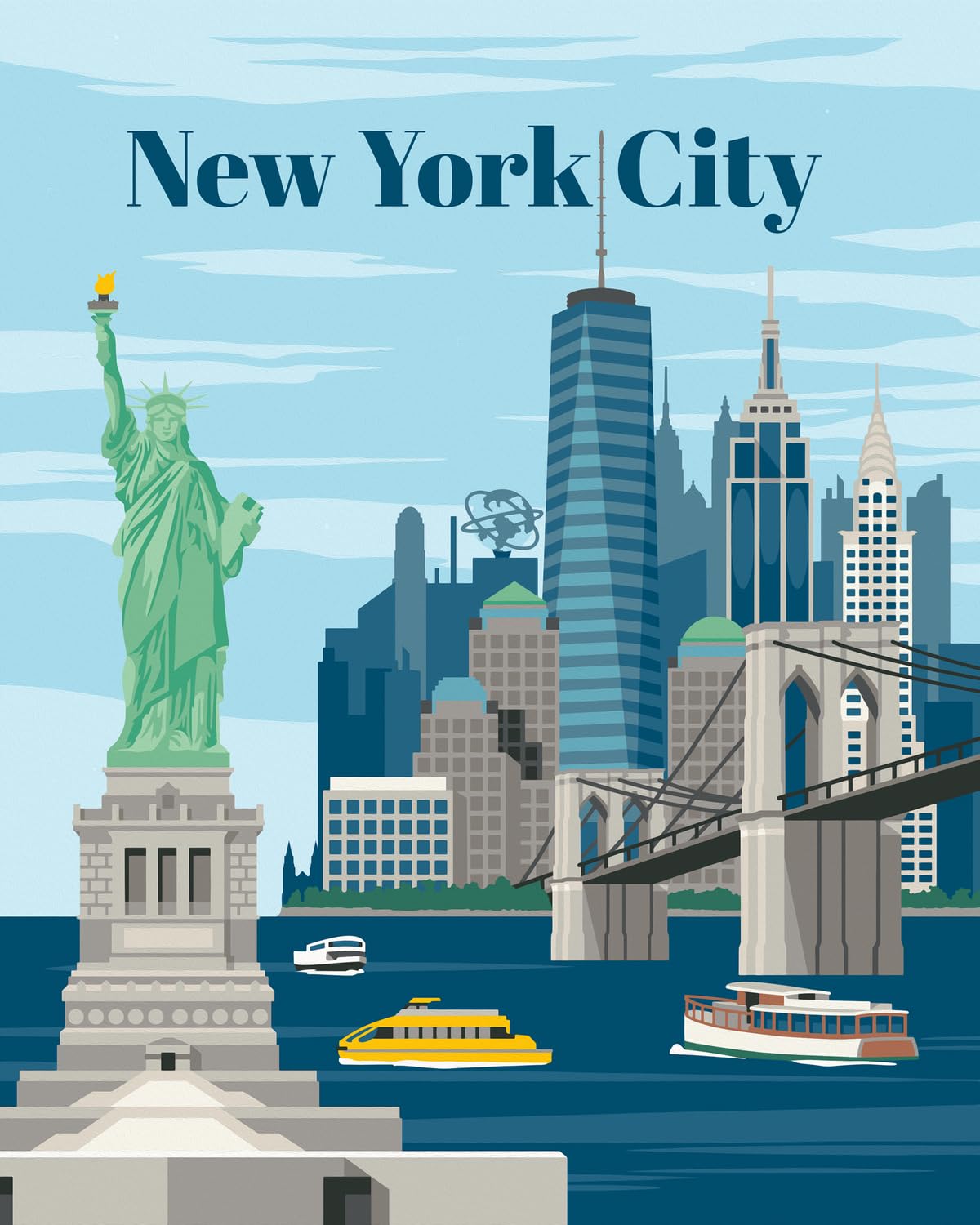 Ravensburger Relax CreArt New York City Paint by Numbers Kit | Perfect DIY Art Gift for Adults, Stress Relief, and Creative Hobby Ravensburger