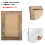 TOFOREVO Picture Frames 4x6 Set of 2 Rustic Wood Grain Photo Frame for Gallery Wall Mounting or Tabletop Display TOFOREVO