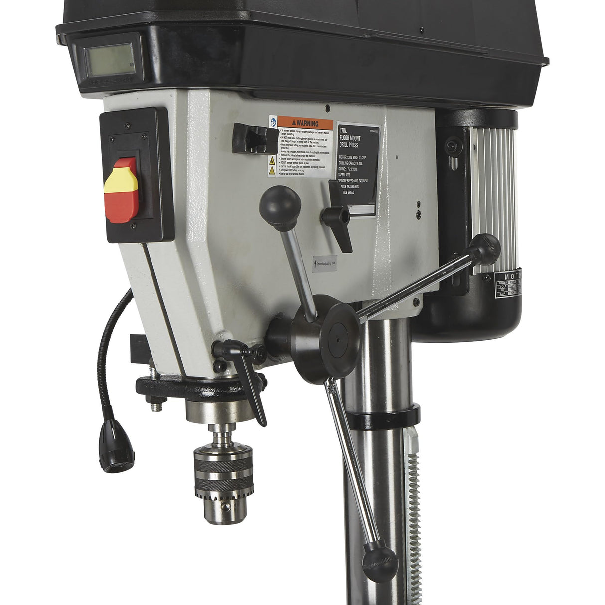 Klutch Floor Drill Press - Variable Speed with Digital Display, 17in. 1 1/2 HP, 120V Klutch