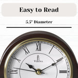 Mantel Clock Battery Operated - Wooden Mantle Clock - 15x7.5 - Silent, Made of Real Wood & Easy to Read - for Living Room Decor Above Fireplace Mantel, Office, Shelf, Table & Home Décor Gift Lovely Home Essentials