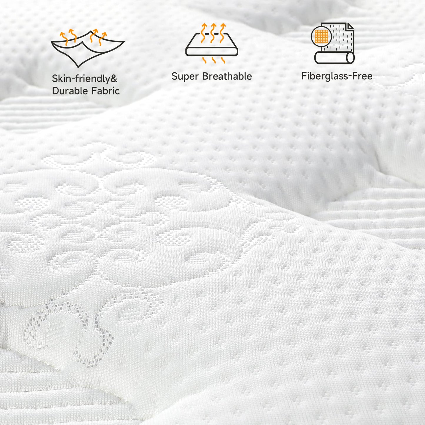 Vesgantti Twin Mattress, 10 Inch Twin Size Hybrid Mattress in a Box, Twin Bed Innerspring Mattress with Gel Memory Foam and Pocket Coils Spring, Tight Top Series Medium Firm Feel