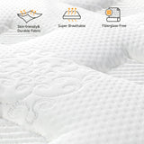 Vesgantti Twin Mattress, 10 Inch Twin Size Hybrid Mattress in a Box, Twin Bed Innerspring Mattress with Gel Memory Foam and Pocket Coils Spring, Tight Top Series Medium Firm Feel Vesgantti