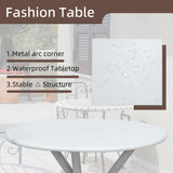 Shintenchi 3 Pieces Patio Bistro Sets, Outdoor Textilene Fabric Conversation Bistro Set, Textilene Fabric Front Porch Chairs Small Patio Furniture Set with Table for Lawn,Garden,Balcony (White) Shintenchi