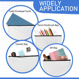 Inbagi 20 Pieces Blank Cosmetic Bags Canvas 9 x 6.9 Inch Sublimation Makeup Bags Bulk with Zipper Blank DIY Toiletry Pouch Canvas Travel Bag for Teachers Students School Travel Pen Pencil Storage Inbagi