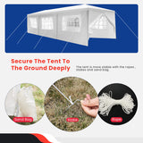 Canopy 10'x30' Party Tent Heavy Duty Outdoor Gazebo Wedding Party Tent with 8 Removable Sidewalls Waterproof UV Resistant for Wedding Camping Shelter BBQ,White BestMassage