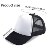 Ultrafun 12 Pack Trucker Hat Summer Mesh Sublimation Blank Hats Adjustable Snapback Baseball Hats for Men Women (12Pack-White) Ultrafun