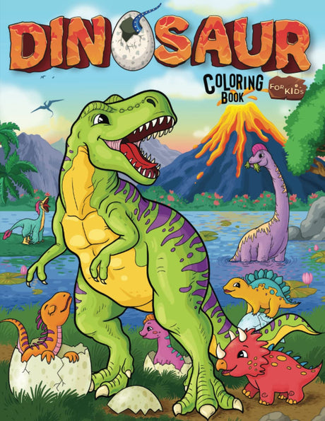 Dinosaur Coloring Book for Kids: Realistic, Fun, Adorable Illustrations for Your Young Dinosaur Enthusiast - Explore Prehistoric Lands within the Dino Family Universe FougeiTTs
