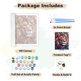 EOBROMD Paint by Numbers Kits for Adults Animal, Lion DIY Kits Crafts for Beginner, Painting Kits Adults, Oil Paint by Numbers for Home Decor Gift 16x20inch(Without Frame) EOBROMD
