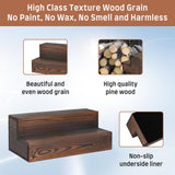 TIRYIUOU 2 Pack Bottle Display Shelf, Wood Bar Bottle Shelves,Tabletop Wine Rack,Tiered Bottle Stand, Bar Shelf Stand for Liquor, Liquor Bottle Display Shelf, Bar Display, Home Storage TIRYIUOU