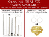 Premiala 304-Stainless Steel Meat Injector - With Marinade Straw! 4 Needles, Spare Orings, Ebook, Spares Available! The Original 2oz Marinade Injector Syringe Kit Creates Juiciest Turkey and BBQ Ever! Premiala