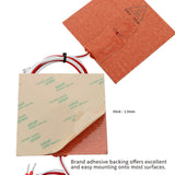 FYSETC 3D Printer Voron0.1 Silicone Heater Pad - 24V 75W Heating Mat 100x100mm - Heated Bed with NTC 100K Thermistor: Built-in Bimetal Thermostat Easy Install for Vorn 0 0.1 Hot Aluminum Build Plate FYSETC