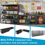 59''W/72''H Garage Shelving Heavy Duty 5-Tier Adjustable Storage Shelves Unit,3000 LBS Metal Utility Rack Shelf for Industries, Warehouses, Basement,Black (72''H x 59''W x 20''D) LBVSKK