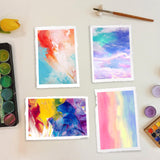 30 Sheets Drawing Paper, 300 GSM Thick Textured Cotton Painting Paper - 4 x 6 Inch Deckled Edge Handmade Paper for Painting, Calligraphy, Wedding Invitations, Greeting Cards, DIY Crafts EllaYIDOI