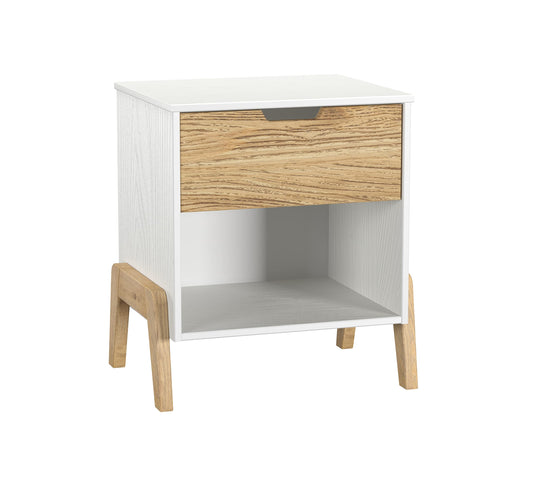 Solid Wood nightstand with 1 Drawer, Bedside Table, Dresser - Home Wood Furniture - WoodArtSupply