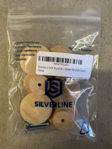 Silverline 6 Pack Round Wood Drawer Knob 1-1/2", Unfinished Cabinet Pulls Handles Hardware for Drawer Wardrobe Dresser Silverline