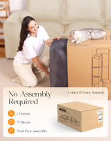 Mifnas 107" Comfy Cloud Couch with L-Shape Chaise & Deep Seat, Modular Sectional Sofa in a Box, Boneless Upholstered Couches for Living Room, No Assembly Required (Soft Corduroy, Beige) Mifnas