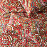 ENASAL Cotton Bedspread Quilt Sets, Reversible Bedding Coverlet Sets Comforter, Floral Paisley Bedspread (Red, King Size) ENASAL