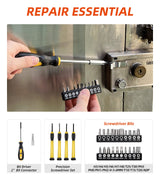 DIFFLIFE 40-Piece Tool Set - General Household Hand Tool Kit with Plastic Toolbox Storage Case… DIFFLIFE