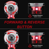 AOBEN Cordless Impact Wrench 1/2 inch,21V 300N.m Brushless Impact Gun with 2X 4.0Ah Battery,Charger & 6 Sockets,Electric Impact Wrench for Car Home (2 battery) Visit the Store AOBEN