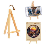 Wooden Puzzle for Adults-3D Sunset Forest Wooden Puzzle Unique Shape Advanced Animal Jigsaw Puzzle for Adults and Kids,Best Gift,Wood Puzzles,Challenge Wooden Jigsaw Puzzle (S-8.5 * 8.5in-100pcs) Welsky