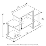 Furinno Turn-N-Tube No Tools Entertainment TV Stands, Beech/White, Square Corner Furinno