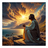 Paint by Numbers Kit for Adults, Jesus Paint by Numbers Kit for Adults Beginners, DIY Acrylic Painting on Canvas for Home Wall Art Decor(16x16Inch Mandun