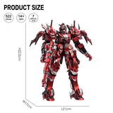 Piececool 3D Metal Puzzles Mecha Model Kits, Red Thunder Figure Models Building Kits for Adults, DIY Brain Teaser 3D Puzzle for Teen Students Fidget Toys Perfect Birthday, 522 Pcs Piececool