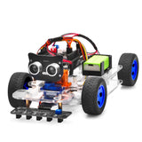 OSOYOO Robot Rc Smart Car DIY Kit to Build for Adults Teens with Servo Power Steering Motor, WiFi, Bluetooth, Code Programmable Compatible with Arduino OSOYOO
