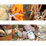 Wood Whittling Kit, 22-in-1 Wood Carving Tools Kit With 11pcs Wood Carving Knives & 4pcs Basswood Wood Blocks, Whith Cut Resistant Gloves & Carving Accessories, Wood Whittling Knife Kit for Beginners QJIUBA