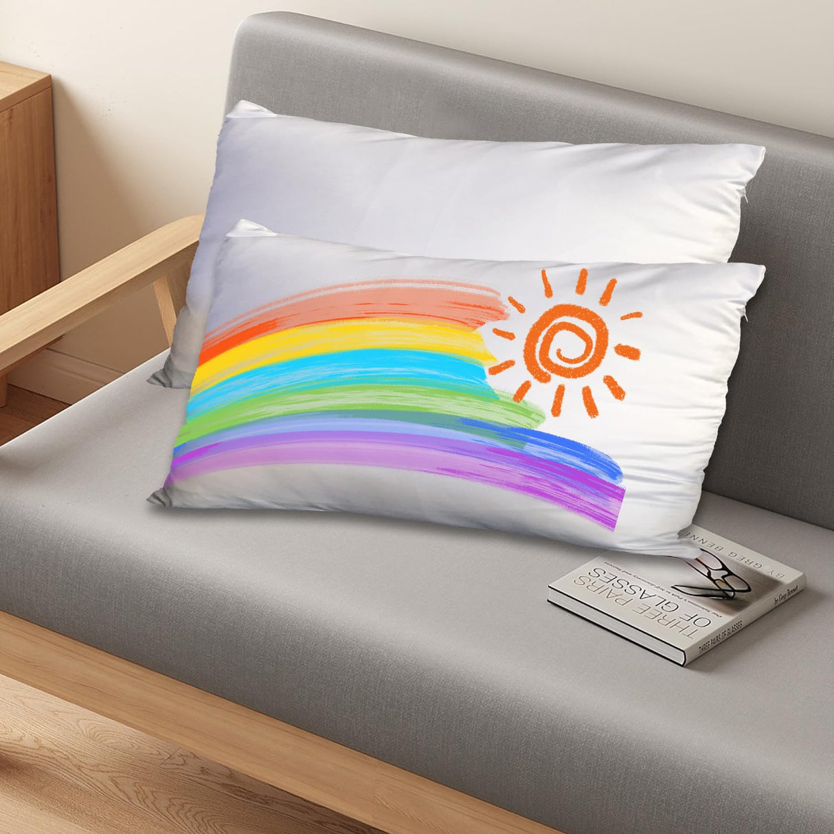 FUKiss 4 PCS 12" x 20" Plain White Sublimation Blanks Polyester Throw Pillow Case Cushion Cover Pillowcase for Sofa Vinyl Projects DIY Printing Decorative Square NO Pillow Insert FUKiss