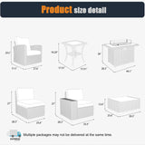 KHOLH Patio Furniture Set with Fire Pit Table, 10 Pieces Outdoor All-Weather Wicker Conversation Sectional Chair Sofa Set with 2 Swivel Chairs KHOLH